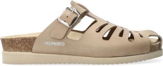 Mephisto Hedina Damesandaal - Praktisch en Comfortabel - Dames - Slip ons - Beige - 37 EU - Schoenen