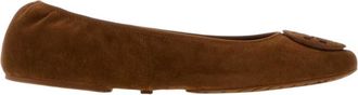 Tory Burch Brown Reva Travel Ballet Flat