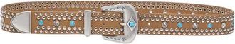 Liu Jo Cintura con borchie smaltate - unisex - Riemen - Bruin - L - Leer - Accessoires