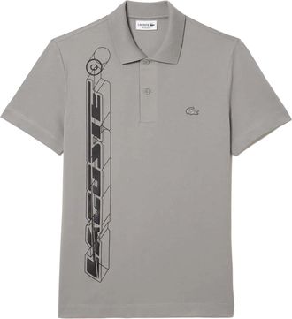Lacoste Unisex Movement Signature 3D Poloshirt voor volwassenen (Grijs)