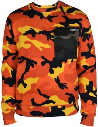Valentino Garavani Trui met lange mouwen en ronde hals - Heren - Sweatshirts - Veelkleurig - S - Katoen - Hoodies & sweatvesten