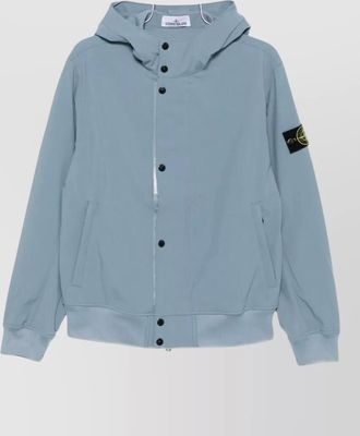 Stone Island hooded nylon jacket long sleeves ribbed
