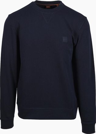HUGO BOSS Mens Boss Orange WESTART SWEATSHIRT DARK BLUE - Navy - Size: 40