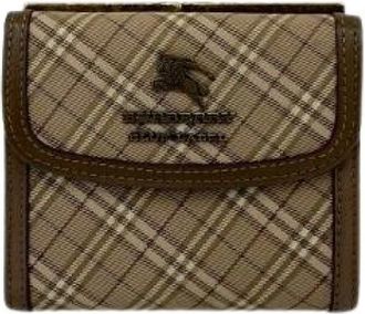 Burberry Pre-owned Wallets, female, Beige, Size: ONE SIZE Pre-owned Canvas Wallet