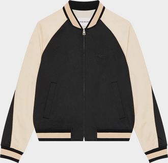 Givenchy Men & apos;s Satin Rhinestone-Logo Bomber Jacket