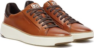 Cole Haan Boys Grandpro Topspin Mens Tan Trainers Leather - Size UK 11