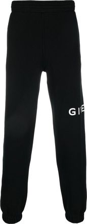 Givenchy logo-print cotton track trousers - men - Cotton - M - Black