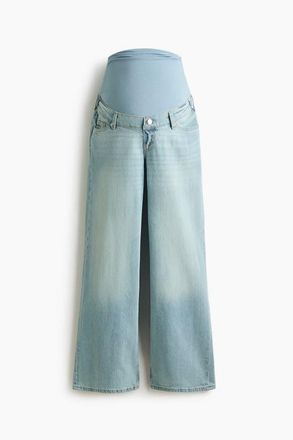 H&M Mama Straight Jeans in Light Denim Blue at Nordstrom, Size X-Large