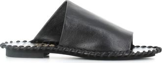 Alexander Hotto Platte sandaal - Dames - Sandalen - Zwart - 38 1/2 EU - Leer - Schoenen