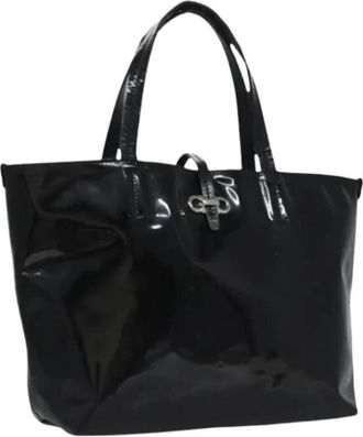 Ferragamo Pre-owned Patent Leather Handtas - Dames - Vintage Shopper - Zwart - ONE Size - Leer - Vintage