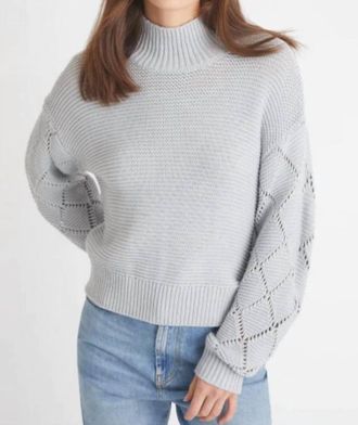 525 america Talia Diamond Stitch Pullover In Iceberg
