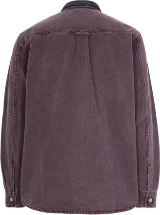 Carhartt Work in Progress Mens Shirt Mitch Palisander-Black Cotton Hubbard Canvas Palisander/black hubbard