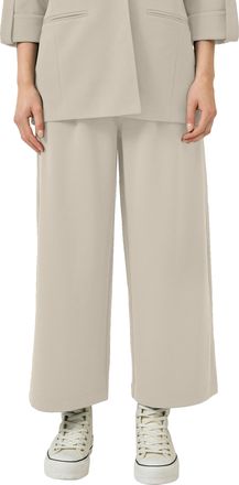QS by s.Oliver Culotte QS, Damen, Gr. 34, N-Gr, beige, Web, Obermaterial: 95% Polyester, 5% Elasthan, unifarben, regular fit 7/8-L&auml;nge, Hosen Culotte, Sommerhose mit