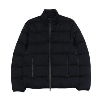 Emporio Armani Winter Jackets, male, Blue, XL, Nylon Down Jacket