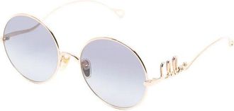 Chlo&eacute; CH0372S Round Metal Sunglasses - Gold