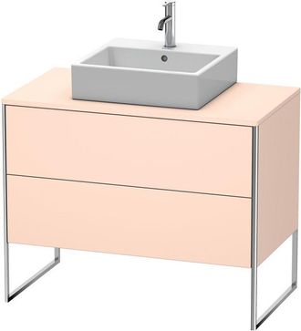 Duravit Mueble De Cocina Duravit Xsquare De 100,0 X 54,8 Cm, 2 Cajones, Color (frente/cuerpo): Albaricoque Perla Seda Laca Mate - Xs492102020