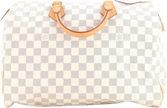 Louis Vuitton White Damier Speedy 35 (Authentic Pre-Loved)