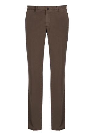 Incotex Brown Royal Batavia Cotton Formal Pants