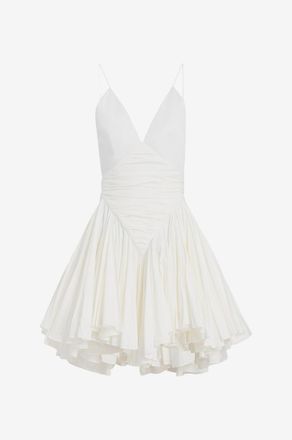 Khaite Ausgestelltes Mini-Tr&auml;gerkleid aus Baumwolle The Margot