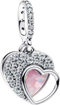 Pandora Prachtige Moeder Dubbele Dangle Bedel - Dames - Sieraden - Grijs - ONE Size - Accessoires