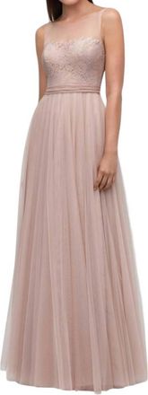 Watters Lisa Aria Lace Bridesmaid Dress In Blush