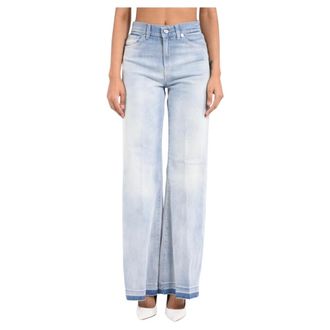 Dondup Amber Wide-Leg Jeans - female - Dondup - Wide Jeans - Blue - W31 - Jeans
