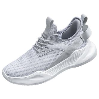 Generic Qynthra Mens and Womens Casual Athletic Sneakers Low-Top Round Toe Breathable Mesh Lightweight EVA Midsole MD Outsole Walking Running Shoes Large, Gre