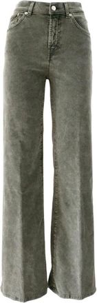 Dondup Pantaloni Amber a gamba larga - - Trousers - Donna - Verde - W27