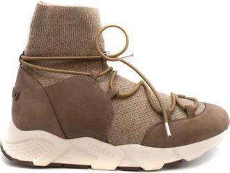 PESERICO Beige Tissue Sneakers 100% Made in IT - Dames - Sneakers - Beige - 37 EU - Schoenen