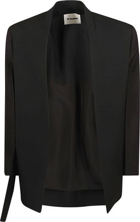 Jil Sander Open Blazer met Riem - Dames - Blazers - Zwart - 2XS - Jassen