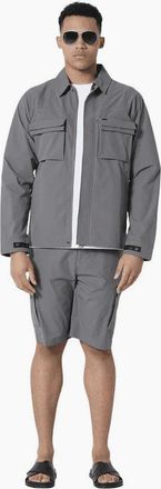 883 Police Mens Revelstoke Stokevels Charcoal Grey Technical Shorts Set - Size: 32/30/31