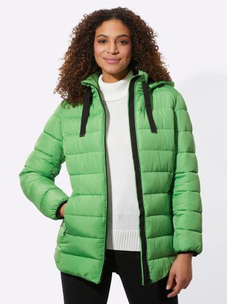 Casual Looks Steppjacke CASUAL LOOKS, Damen, Gr. 38, gr&uuml;n (apfel), 100% Polyester, unifarben, Jacken Steppjacke