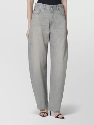 Haikure denim straight-leg trousers