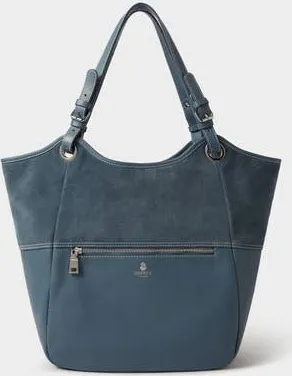 Osprey The Luxe Woodstock Suede & Leather Tote Bag in Denim at Nordstrom, Size Large
