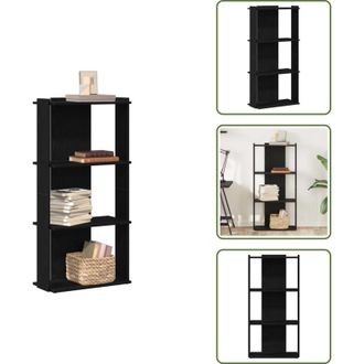vidaXL Libreria per libri - vidaXL Libreria a 3 Ripiani Nera 60x30x120 cm in Legno Multistrato - Libreria per oggetti