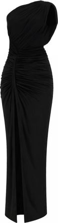 Rick Owens Black One Shoulder Maxi Dress