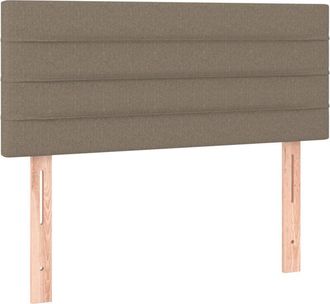 vidaXL Cabecero Con Led De Tela Gris Taupe 90x5x78/88 Cm Vidaxl