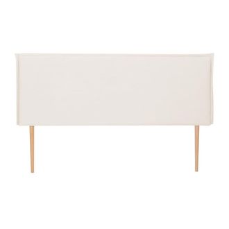 Really Nice Things Cabecero tapizado de tela 100% lino beis 145x100 cm