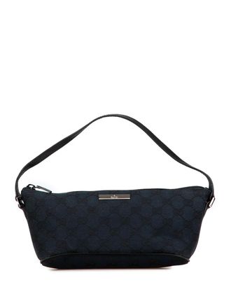 Gucci 2000-2015 GG Canvas Boat shoulder bag - women - Canvas - One Size - Blue