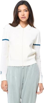 Sergio Tacchini Nota Knit Jacket in Gardenia at Nordstrom, Size Xx-Large