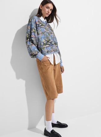 Icone Womens Printed drop-shoulder organic cotton sweatshirt