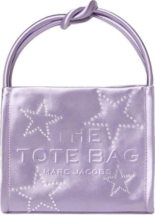 Marc Jacobs Lilla Mini Tote met Sterrenmotief - Dames - Handtassen - Paars - ONE Size - Katoen - Tassen