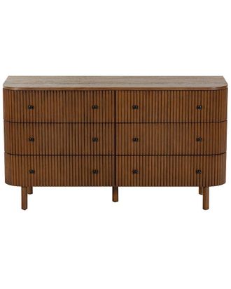 Safavieh Couture Shelbie 6-Drawer Reeded Dresser