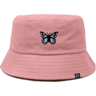 Dalix Butterfly Bucket Hat in Peach Melba at Nordstrom