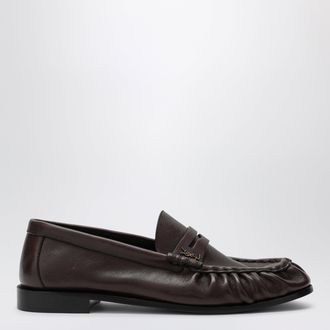 Saint Laurent Brown Le Loafer Leather Loafers