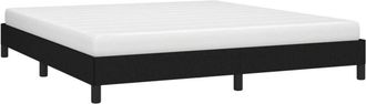 vidaXL Bed Frame without Mattress Black 180x200 cm Super King Super King Fabric vidaXL