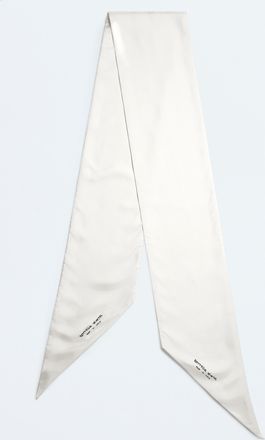 Bottega Veneta Big Twill Scarf - White - Woman - 100% Silk