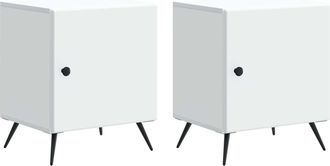 vidaXL Armario De Noche 2 Uds. 43 X 34,5 X 50 Cm Madera De Ingenier&iacute;a Vidaxl