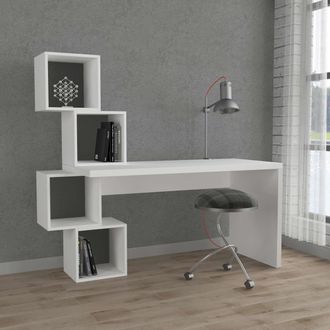 Decortie Balance Modern Desk with Shelves 153.5cm | Size: 2 Pack