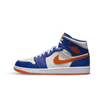 Nike Jordan 1 Mid Knicks - unisex - Sport - Veelkleurig - Maat: 44 1/2 EU Leer